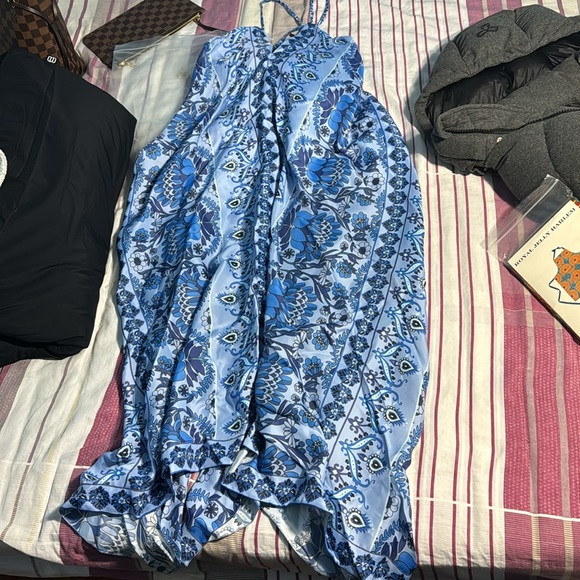 Sandro TURQUOISE WOVEN DRESS - Picture 6 of 12